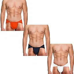 bhondubagus Cotton Men Gym Langot for Gym, Khusti and Physical Activities/Supporter_Orange/Blue/White_Free Size_Pack of 3-picture-46
