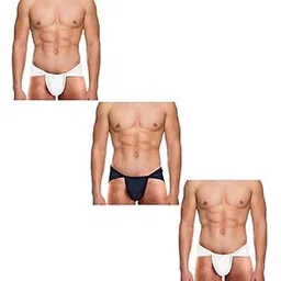 bhondubagus Cotton Men Supporter Gym Langot for Gym, Khusti and Physical Activities_White/Blue_Free Size_Pack of 3-picture-41