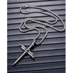 bhrm Men Chain with Cross Pendant-picture-43