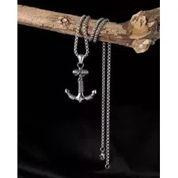 bhrm Men Silver-Plated Chain with Pendant-picture-36