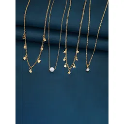 BHUMI09 Set Of 4 Gold-Plated Artificial Beaded Chains-picture-36