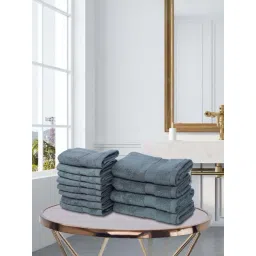 BIANCA [12pc] Zero-Twist 100% Cotton Ultra-Fluffy Towels -4pc Hand, 8pc Face (paradiso) solid-grey-picture-28