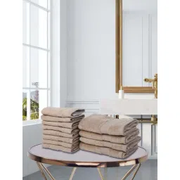 BIANCA [12pc] Zero-Twist 100% Cotton Ultra-Fluffy Towels -4pc Hand, 8pc Face (paradiso) solid-wheat-picture-32