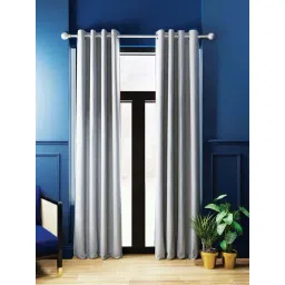 Bianca ANTELLIA GLITTER Grey Polyester 9 Ft. Long Door Curtain - Set of 2-picture-45