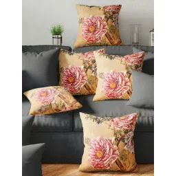 Bianca Beige & Pink Digitally Printed Cushion Cover - Set Of 5-picture-20