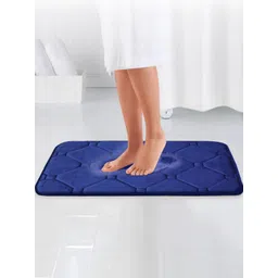 BIANCA Blue Anti-Slip Rectangular Bath Rug-picture-14