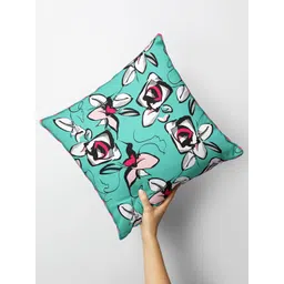BIANCA Coral & Teal Floral Square Cushion Covers-picture-13