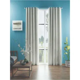 Bianca DRomanio Beige Faux Silk 7 Ft. Door Curtain - Set of 2-picture-37