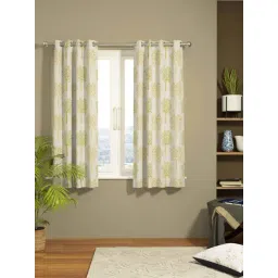 Bianca EL`PESSO Green Faux Silk 5 Ft. Window Curtain - Set of 2-picture-29
