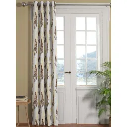 Bianca EL`PESSO Silver & Brown Faux Silk 7 Ft. Door Curtain-picture-23