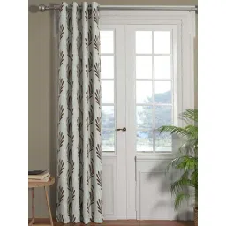 Bianca EL`PESSO Silver & Brown Faux Silk 7 Ft. Door Curtain-picture-46