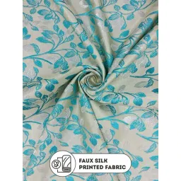 Bianca EL`PESSO Silver & Green Faux Silk 7 Ft. Door Curtain image 5