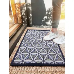 Bianca Green Nylon Geometric Door Mat (Large)-picture-21