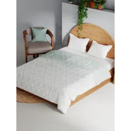 BIANCA Grey & Green Floral Printed AC Room 150 GSM Cotton Double Bed Dohar image 3