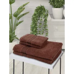 bianca LORENA [4pc] 100% Cotton Super-Soft Terry Towels -2pc Bath, 2pc Hand (d`ross) solid-brown-picture-23