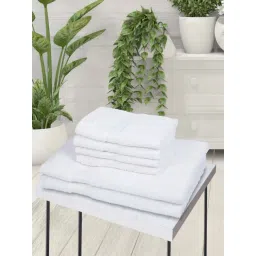 bianca LORENA [6pc] 100% Cotton Super-Soft Terry Towels -2pc Bath, 4pc Hand (d`ross) solid-white-picture-25