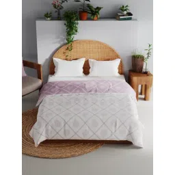 Bianca Mezzo Pink & White Cotton Floral Double Dohar-picture-22