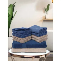 Bianca PARADISO Burgundy & Navy 100% Cotton Towel - Set of 14-picture-29