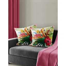 BIANCA Ruyal Red & Green 2 Pieces Digital Printed Square Cushion Covers-picture-29