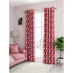 Bianca Santoro Red Faux Silk 7 Ft. Door Curtain - Set of 2-picture-39