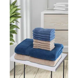 BIANCA Set Of 10 Solid Zero-Twist 500 GSM Pure Cotton Ultra-Fluffy Towels-picture-41