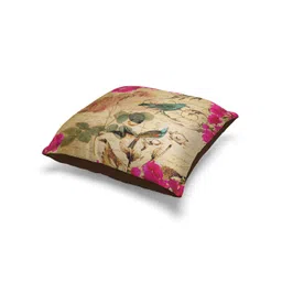 BIANCA Set Of 2 Green & Beige Abstract Printed Square Cushion Cover-picture-14