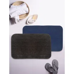 BIANCA Set Of 2 Solid 1850 GSM Microfibre Ultra-Soft Fluffy Anti-Skid Bath Rugs-picture-18