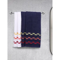 BIANCA Set Of 4 Mercerized Combed Cotton Bumpy-Striped Towels-picture-32