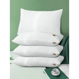 BIANCA Set Of 4 White Solid Medium-Firm Ultra-Soft Papaya-Microfiber Orthopedic Pillows-picture-36