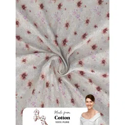 Bianca Sienna Orange Cotton Floral 144 TC Single Flat Bedsheet with 1 Pillow Cover image 5