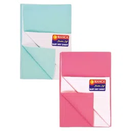 Bianca Smart Dry Pink & Sea Green Anti-Bacterial Baby Mattress Protector Medium - Set of 2-picture-35