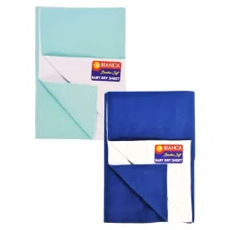 Bianca Smart Dry Royal Blue & Sea Green Anti-Bacterial Baby Mattress Protector Medium - Set of 2-picture-36