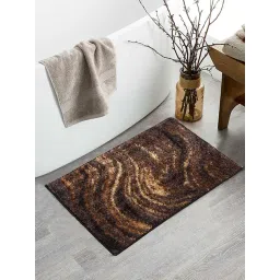 Bianca Spa Brown/Khaki Micro-Polly Abstract Bathmat-picture-42