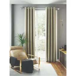 Bianca Tremezzo Grey Faux Silk 7 Ft. Door Curtain - Set of 2-picture-38