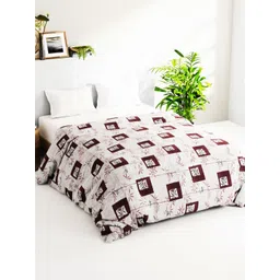 BIANCA Victoria White & Purple Printed Pure Cotton AC Room 150 GSM Double Bed Comforter-picture-15