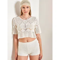 BIANCO LUCCI Women Striped Printed Hot Pants Shorts-picture-20