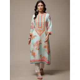 Biba Blue Printed Kurta-picture-11
