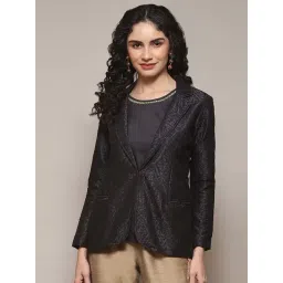 Biba Crol Black Straight Fit Blazer-picture-32