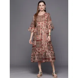 Biba Ethnic Motifs Print A-Line Dress-picture-15