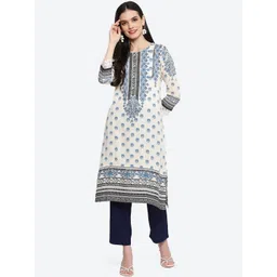 Biba Ethnic Motifs Printed Thread Work Kurta-picture-39