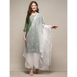 Biba Floral Embroidered Mirror Work Dupatta-picture-19