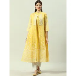 Biba Floral Embroidred Anarkali Kurta-picture-26
