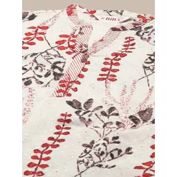 Biba Floral Printed Mandarin Collar Three-Quarter Sleeves Straight Kurta image 2