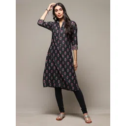 Biba Floral Printed Pure Cotton Kurta with Churidar-picture-19