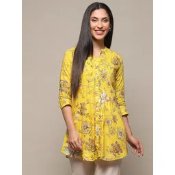 Biba Floral Printed Pure Cotton Kurti image 1