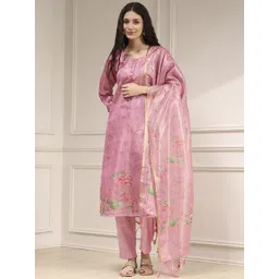 Biba Floral Printed Pure Cotton Unstitched Dress Material-picture-44