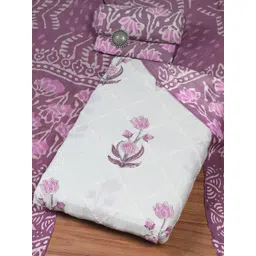 Biba Floral Printed Pure Cotton Unstitched Dress Material-picture-40