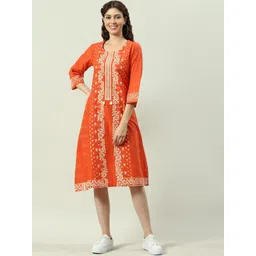 Biba Geometric Printed A-Line Cotton Kurta-picture-29
