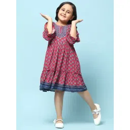 Biba Girls Blue Rust Dress-picture-44