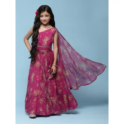 Biba Girls Floral Printed Cotton Ready to Wear Lehenga & Choli With Attached Dupatta-picture-48